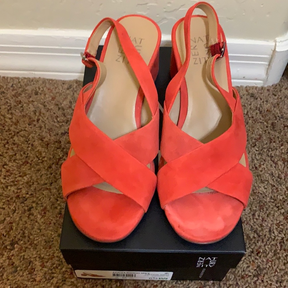 Naturalizer heeled sandals, azalea mango spice